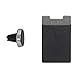 CardNinja RFID Blocking Ultra-slim Self Adhesive Credit Card Wallet for Smartphones with Universal Magnetic Car Vent Mount Combo Pack, Black