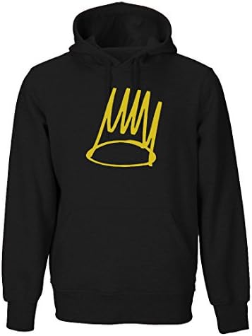 J Cole Crown Men's Hoodie (7 Colors) (Large, Black)