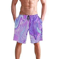 Men's Summer Cool Swim Trunks Quick Dry Rainbow