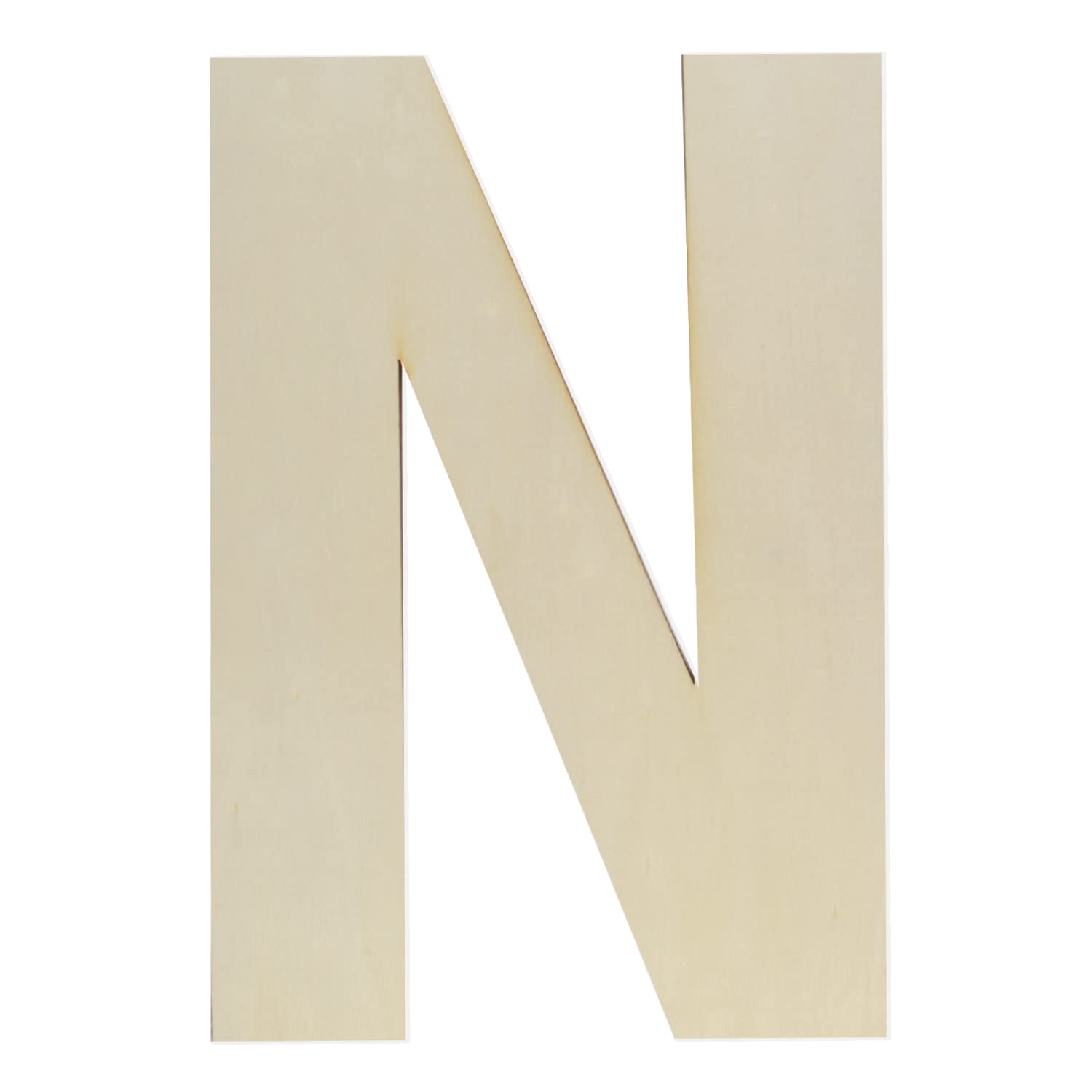 Wooden Letters 12 Inch, Big Wooden Letter N Shapes Cutouts Blank Unfinished Large Wood Alphabet Letters for DIY Crafts Wall Decor Painting Wedding Birthday Party Decoration Room Home Decorations