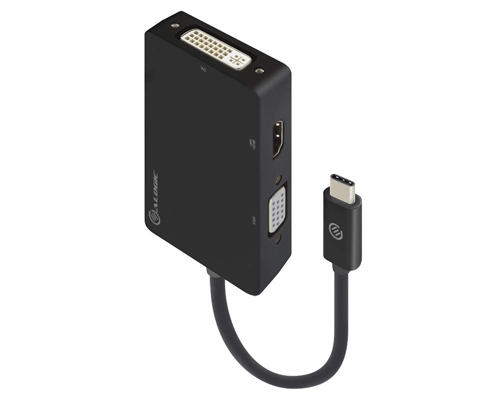 ALOGIC 3 in 1 USB-C to HDMI/DVI/VGA Adapter (Male to 3 Female) - Premium Series - Thunderbolt 3 Ports Compatible