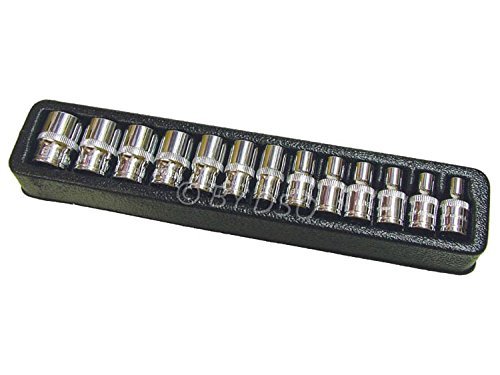 US Pro Professional 13 Piece 1/4 Drive Single Hex Socket Set 4-14mm B2077