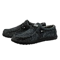 Hey Dude Men's Wally B Stretch Black Melange Size 8