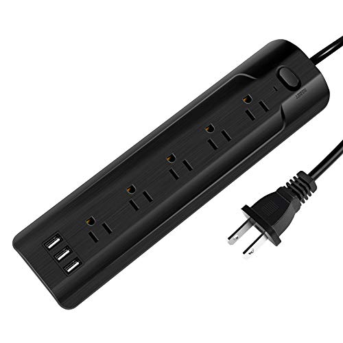2 Prong Surge Protector Power Strip, NonPolarized 2 Prong to 3 Prong 5