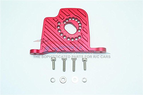GPM Losi 1/6 Super Baja Rey 4X4 Desert Truck Upgrade Parts Aluminum Motor Mount Plate With Heat Sink Fins - 1Pc Set Red