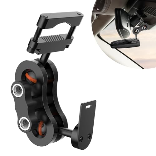 Radar Detector Mount, Aluminum Rearview Mirror Rod Radar Bracket,for Cobra iRadar ESD SPX RAD 480i 450 380 7800BT Radar Detector