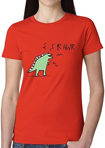 Icefish Workout Rawr Cute Disonaur Women T Shirt Red