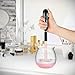 Makeup Brush Cleaner and Dryer, LARMHOI Electric Makeup Brush Cleaning Tool with 8 Size Rubber Collars, Portable Cleaning Mat, Deep Cosmetic Brush Spinner for Makeup Brush, Beauty, Women Gifts