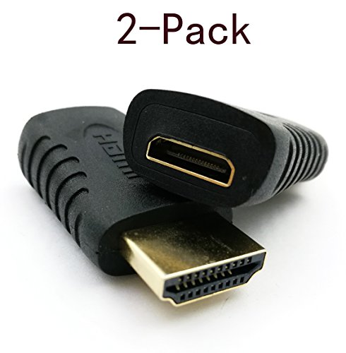 Click Here to See More Images HDMI Male (Type-A) to Mini HDMI Female (Type-C) Gold Plated Connector Converter Adapter,2-Pack,QiCheng&Start