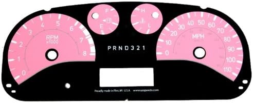 US Speedo H3068 - Daytona Edition Gauge Faces - Pink / White Night - MPH Auto - for: Hummer H3 Only