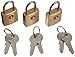 Lewis N. Clark TSA-Approved Mini Brass Square Luggage Padlock