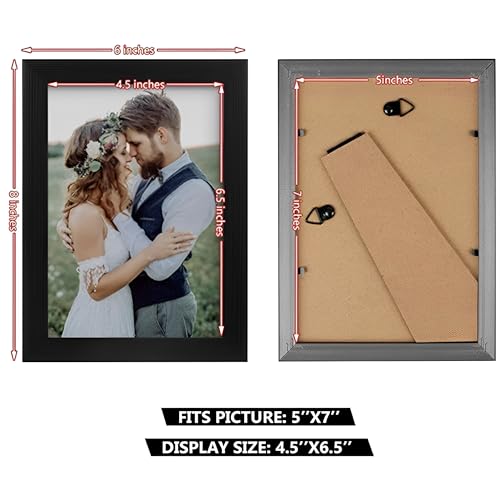 Beauenty 10 Pack Picture Frames for Wall Decor Living Room, Multi Sizes 4x6, 5x7, 8x10 Photo Frames for Room Decor and Wall Art, Classic Black Home Decor Frames