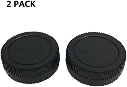HomyWord2 PACK Body Cap & Camera Rear Len Cover Set For Micro 4/3 DSLR Cameras & Micro 4/3 Mount Lenses (For Micro Four Third Lens, MFT) Fits Olympus E-PL5, E-PL6, EPL-7, E-PL8 E-P1/2/3 E-PL1/2/3