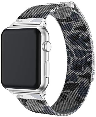 iTerk Compatible Stainless Steel Band for Apple Watch Mesh Milanese Loop Strap Bracelet for iWatch Series 4 Series 1 2 Series 3 with Magnetic Closure Clasp 38mm 40mm 42mm 44mm