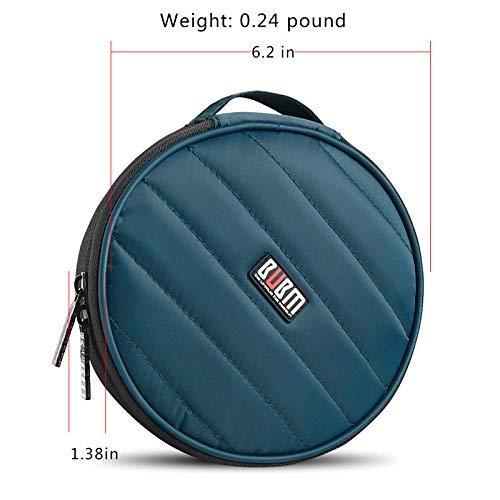 CD/DVD Portable Carry Wallet BUBM 32 CD Disc Capacity Waterproof Storage Case Compact and Easy to Store for Car Home and Travel Ink blue - Thumbnail 3