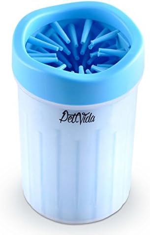 PetVida Pet Paw Cleaner - Portable Dog Foot Cleaner Plunger – Silicone Outdoor Brush Cup For Dirty And Muddy Paws – Cat &amp; Dog Bath &amp; Grooming Brush – For Medium Sized Dogs