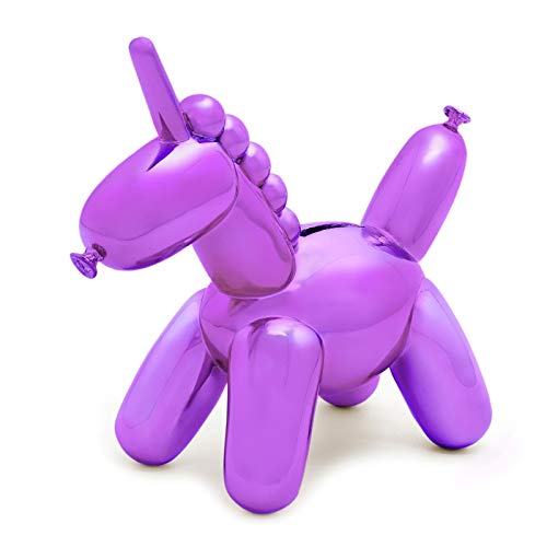 Made By Humans Balloon Money Bank - Baby Unicorn - Cool Unicorn Piggy Bank Gift for Kids and Adults - Purple