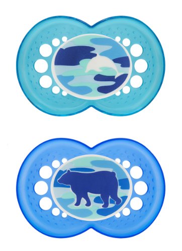 MAM Camo Orthodontic Pacifier, Boy, 16+ Months, 2-Count