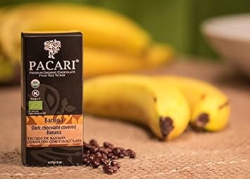 Pacari Org. choc. Covered bananas