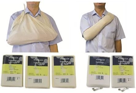 5x Calico Triangular Bandages - Reusable Washable First Aid Kit Refills by Crest Medical