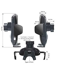 Qi Soporte de cargador de coche inalámbrico, soporte para teléfono de coche ADINC