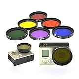 37MM Full Color Filter Lens Set (Filter + Lens Hood + Lens Cap Kit) for GoPro Hero 3+/3 , Red