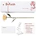 DEFAITH Real Rose 24K Gold Dipped, Forever Gifts for Her Valentine's Day Anniversary Wedding and Proposal - Ivory with Stand