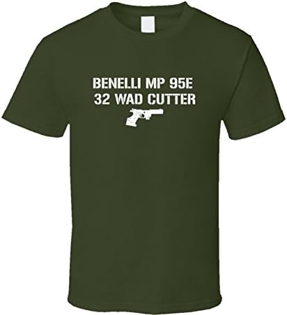 Benelli Mp 95e 32 Wad Cutter Pistol Military Distressed T Shirt 2XL Military Green