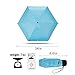 Fidus Ultra light Mini Compact Travel Umbrella – Windproof Portable Parasol Sun & Rain Outdoor Golf Umbrella With 95% UV Protection for Women Men Kids-light blue