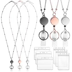 Lanyards for Id Badges 3 Pack Badge Lanyard with 6