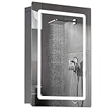 HOMCOM 30” LED Illuminated Wall Mirror Medicine