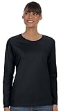Gildan Heavy Cotton Ladies' Long-Sleeve T-Shirt, Blk, Medium