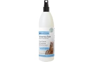 Miracle Care Waterless Bath for Ferrets and Small Animals, 8 Ounce, Coat Cleanser and Deodorizer, No Rinse, Enzyme Powered Bath Spray