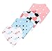 Natemia Cute Baby Bandana Drool Bibs - 4 - Pack Set with Snaps! Soft and Absorbent - Perfect Baby Gift Set for Drooling, Feeding and Teething