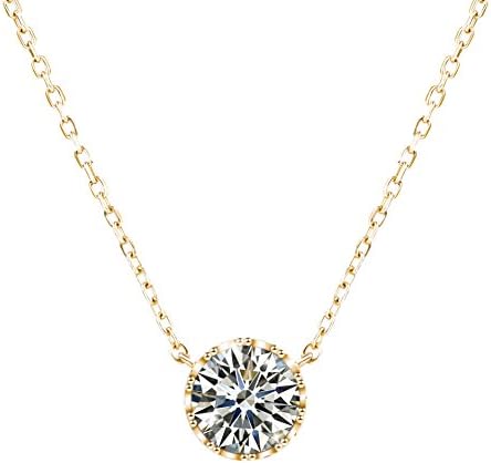 Conmisun Women Necklace "Lucky Crown" 925 Sterling Silver 18K Gold Plated Necklace Cubic Zirconia Pendant
