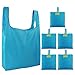 BeeGreen Folding-Bags-for-Shopping-5-Pack-Ripstop Foldable Eco Friendly Reusable Grocery Bags Heavy Duty Grocery Tote Bags for Beach Hiking Xlarge Bags Gifts