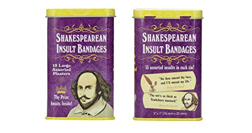 accoutrements shakespearean insult vendas - 2 paquetes de hojalata