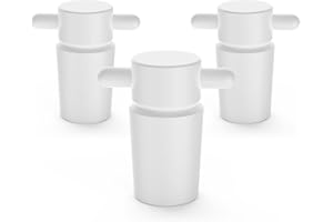 stonylab PTFE Stoppers with Handle, 3-Pack Sizes 24# Lab Standard Mouth Flask Bottle Sealant for Chemical Storage