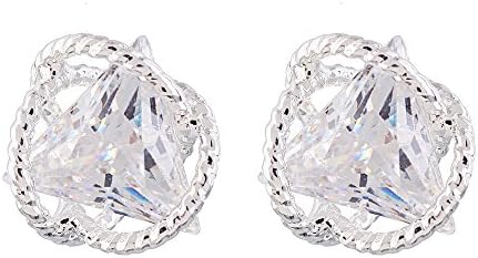 Heypin Geometric Triangle Cubic Zirconia Earring (silver-plated-brass)