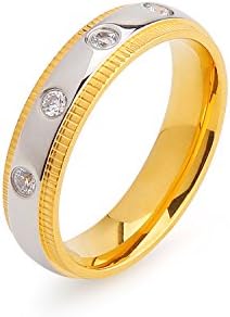 Shefine CZ Wedding Ring Sets Free Engraved Jewelry Titanium Steel Zirconia Diamond Rings sets For Women