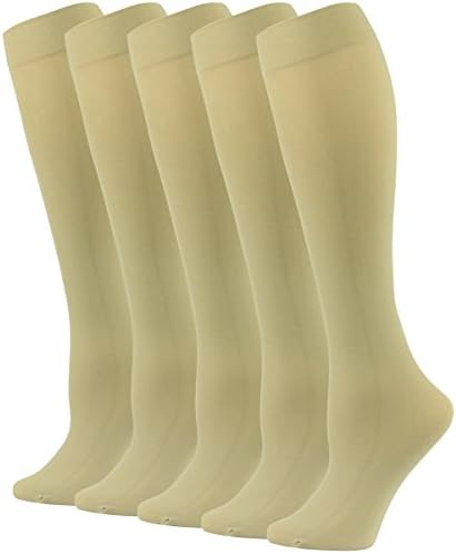 Knee High Socks for Women, INCHER Girl's Sheer Support Mid-Calf School Uniform Socks, 3,10,20 Pairs, Shoes Size 4-12