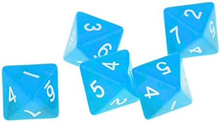 Amazon Co Jp Dovewill 5個入り ゲーム用 ダイス サイコロ 8面 Rp Gウォーハンマー用 全5色 青 おもちゃ
