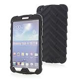 Samsung Galaxy Tab 3 (does not fit LITE) 8 inch (2013) Drop Tech Black Gumdrop Cases Silicone Rugged Shock Absorbing Protective Dual Layer Cover Case