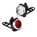Mestart Rechargeable 3 LED Bike Light Set Bicycle Headlight and Taillight Combination