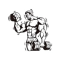 Lovewe Gym Wall Decal,Gym Wall Stickers Large,Bodybuilding Wall Art Wall Decoration