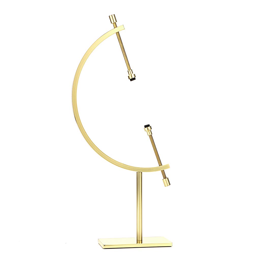 Photo 1 of JUXYES Golden Toned Sphere Holder Caliper Stand, Caliper Style Display Stand For Mineral, Ornament, Gem, Shell, Coin, etc (M)