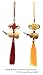 Jiary Handmade Chinese Traditional Gourd Knot Feng Shui Soft Tassel Charm Accessories, Office Bedroom Car Hanging Ornaments Decoration Ward Off Evil Protect Peace Pack of 2 (Wu Lou)