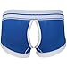 YiZYiF Men's Boxer Brief Buckled Pouch Shorts Underwear Blue Large