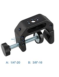CAMVATE abrazadera en forma de C universal, soporte de aluminio desmontable para escritorio, soporte de pie con 1 4 pulgadas  20 & 3 8 pulgadas, conector hembra de metal de 16 pulgadas