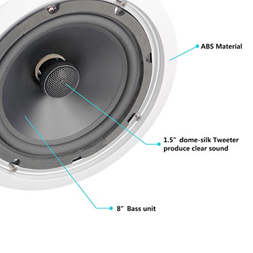 KEiiD inCeiling Speaker 8 Inch HiFi Premium Surround Sound Coaxial